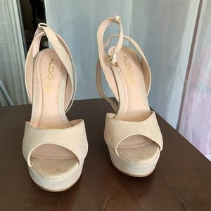 ALDO nude platform heels